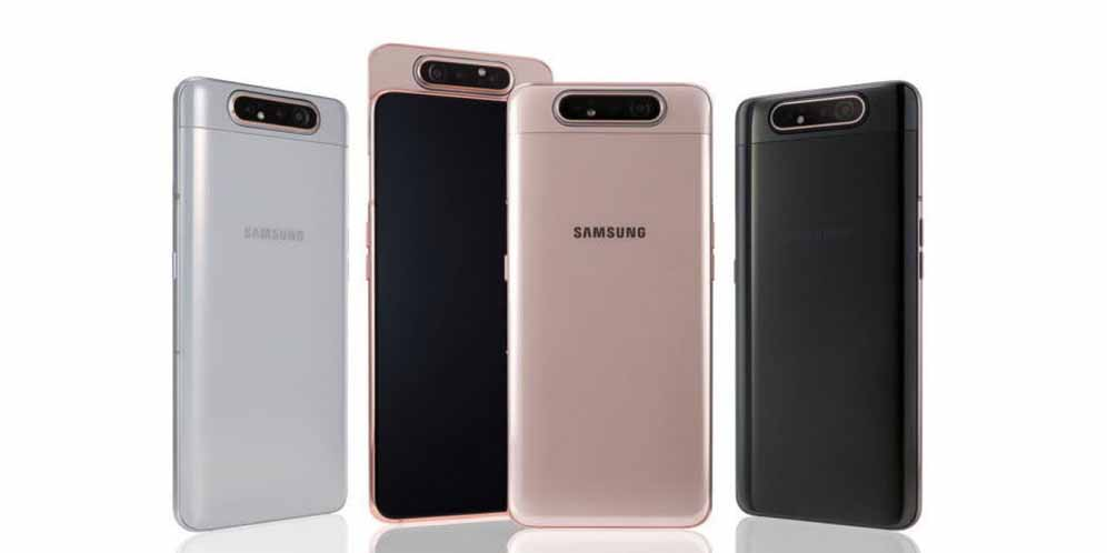 Desain Samsung Galaxy A80 yang Unik, Tiga Kamera Bisa "Diputar"